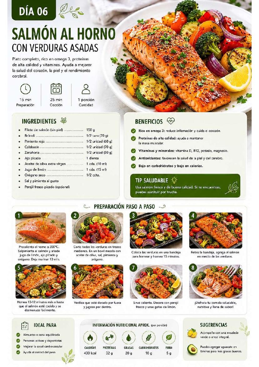 Página real de 30 Días de Recetas Saludables
